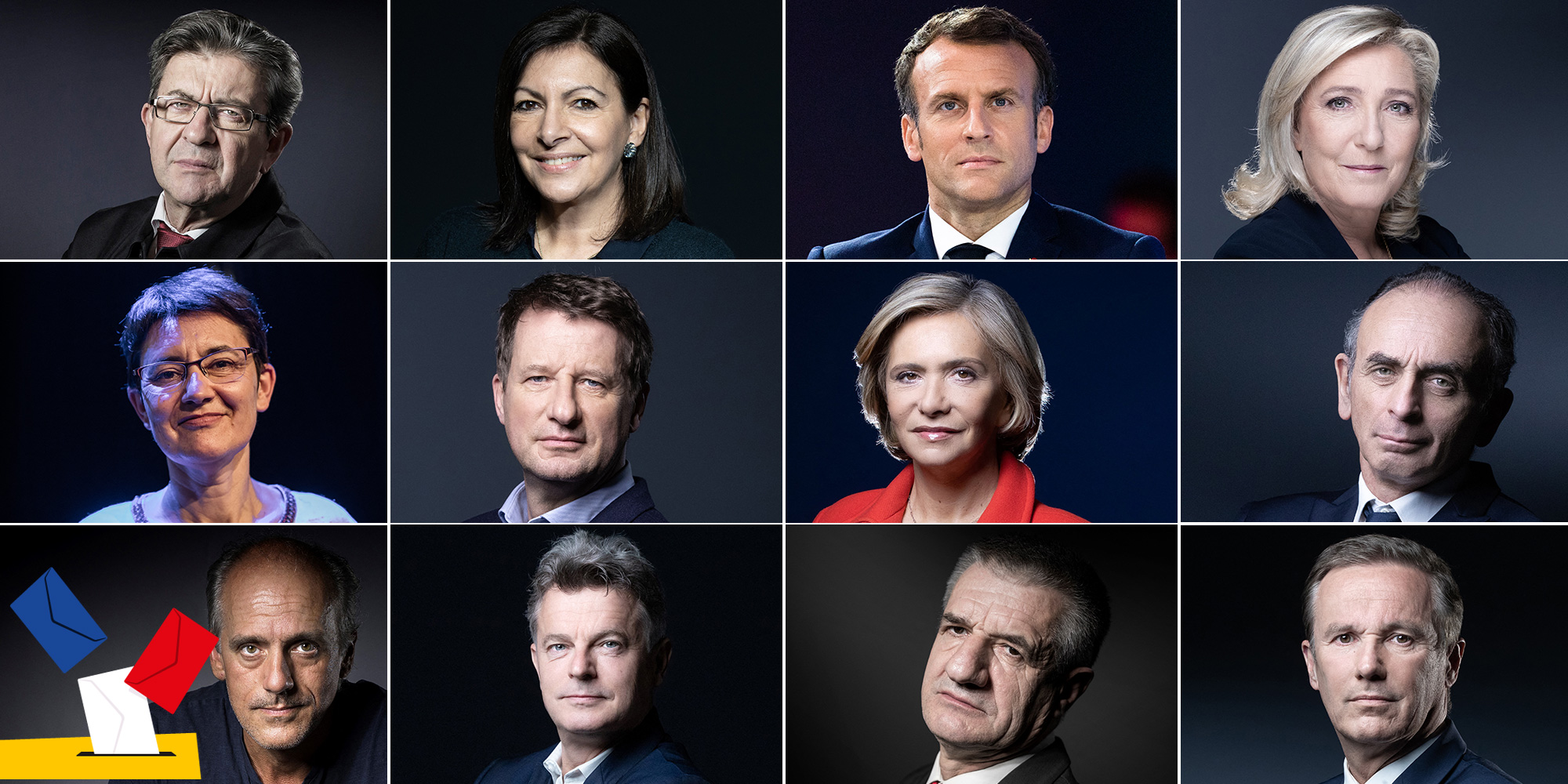 Présidentielles 2022 : photos des candidats